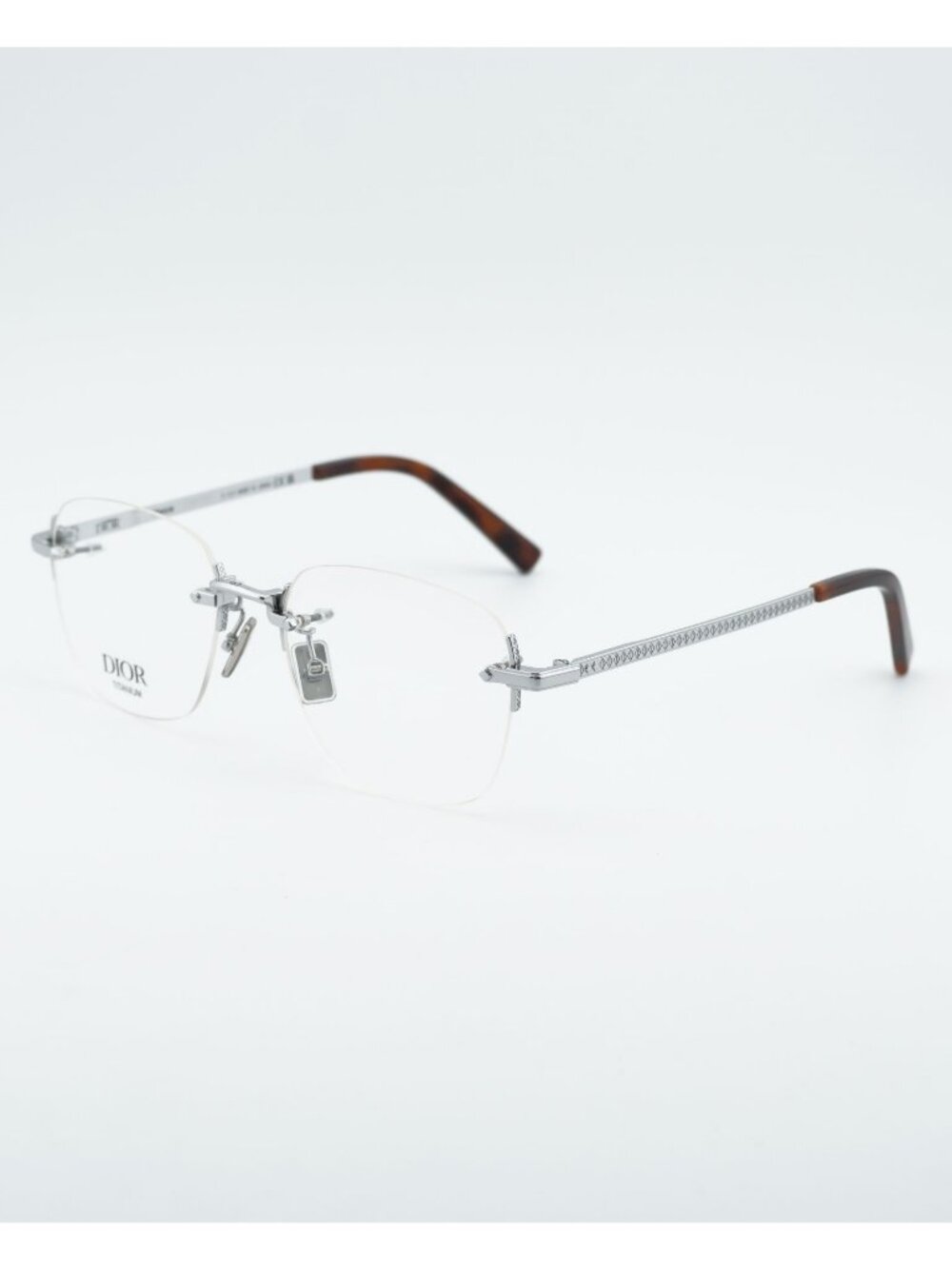 Dior CD DIAMONDO S5U F000 Eyeglasses Silver 52mm Square Frame
